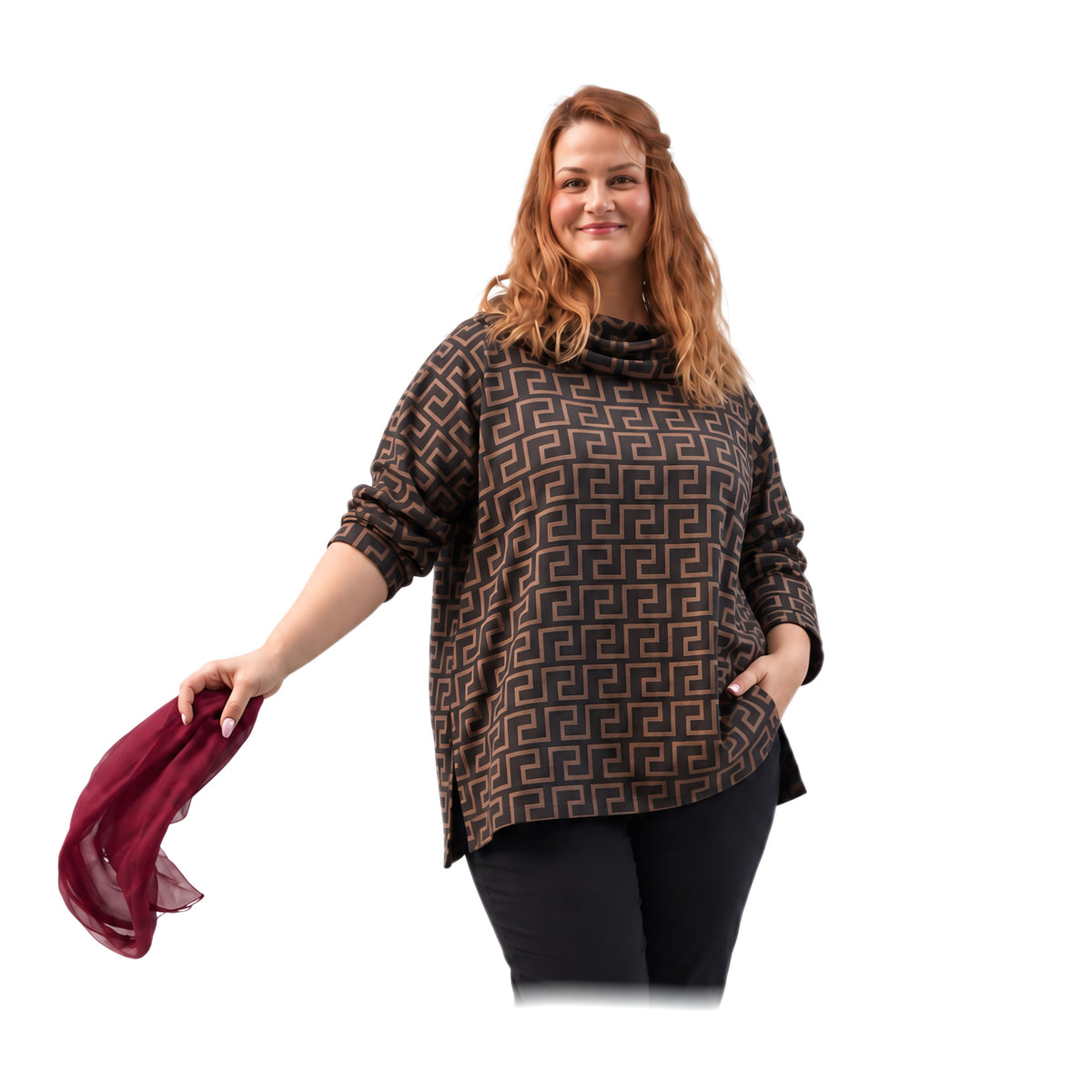 Pullover mit grossen Kragen