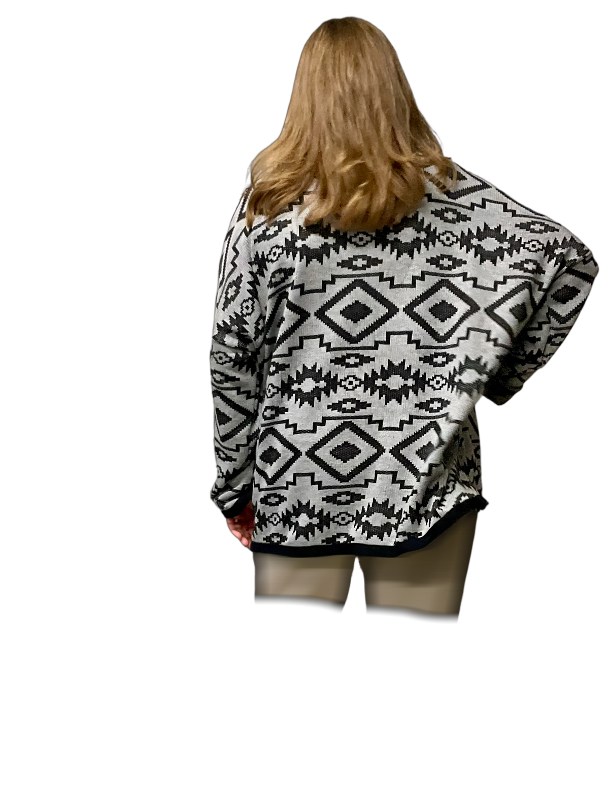 Pullover Kastenform mit RV lang