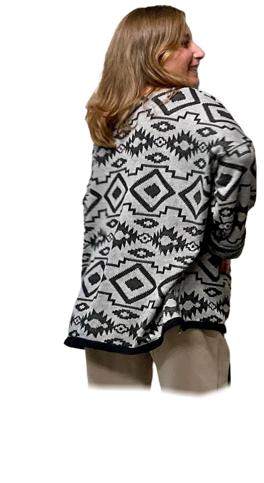 Pullover Kastenform mit RV lang