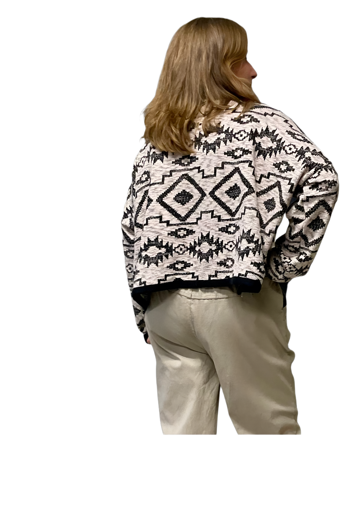 Pullover Kastenform mit RV kurz