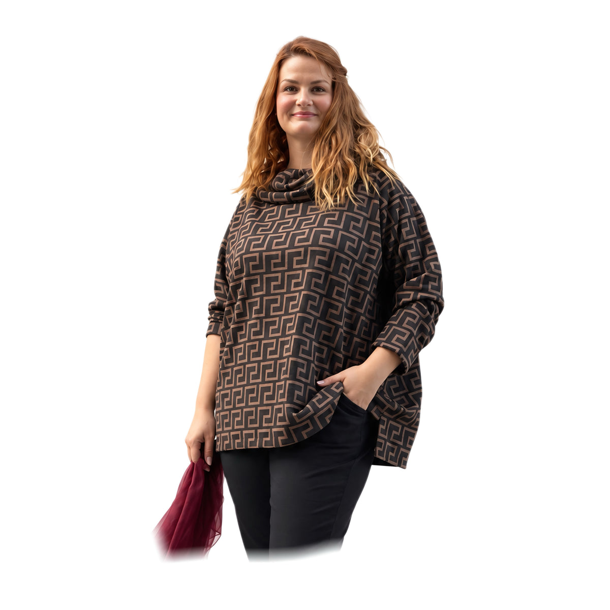 Pullover mit grossen Kragen