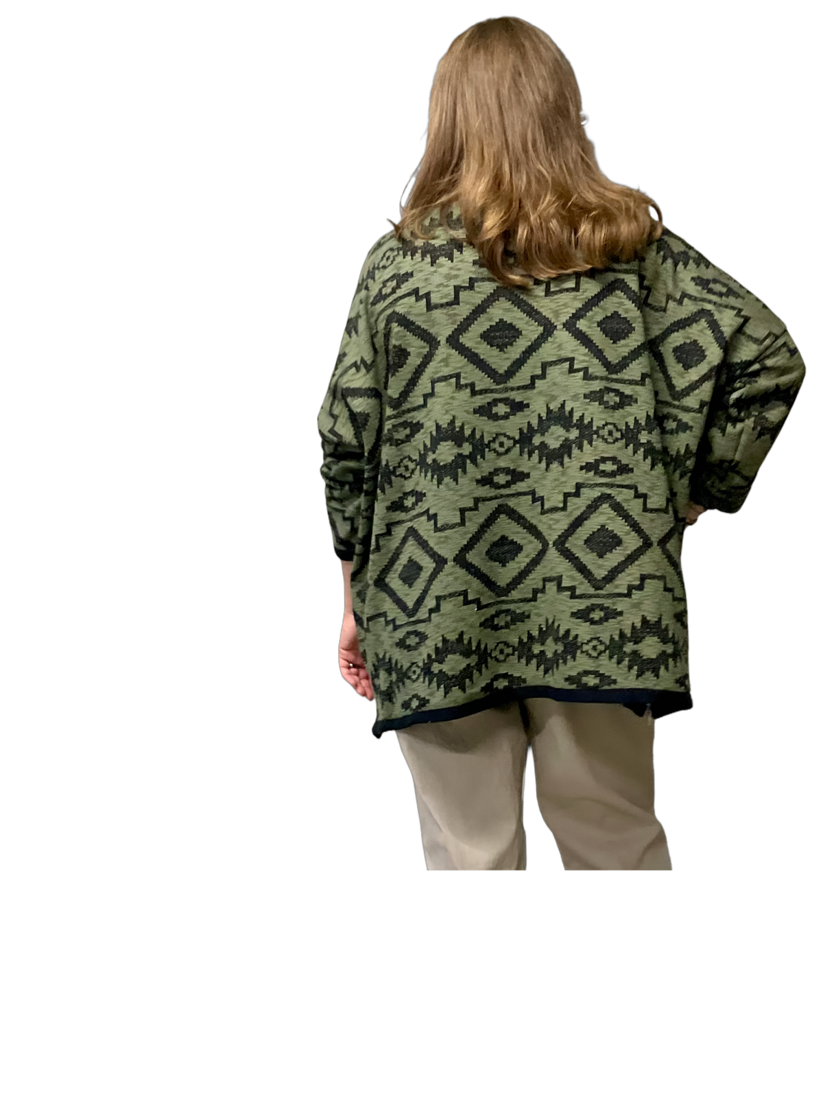 Pullover Kastenform mit RV lang
